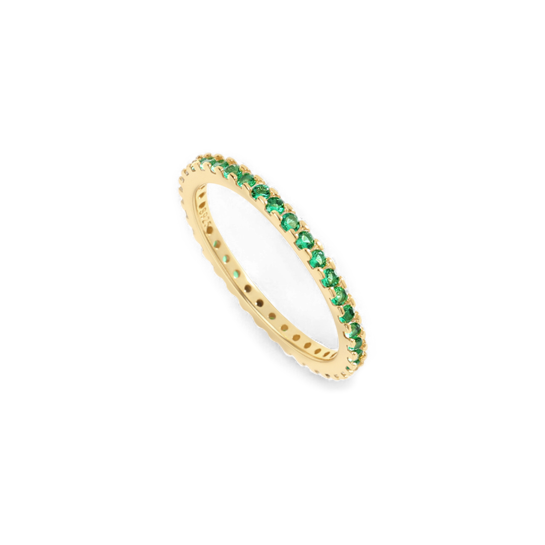 May Birthstone Eternity Stacking Ring