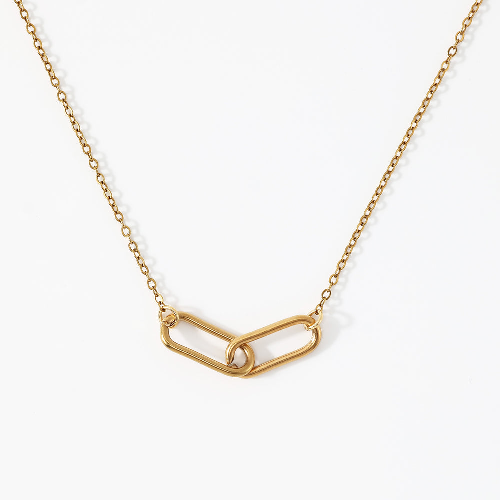 Oval Link Necklace - Gold / 17" + 2"