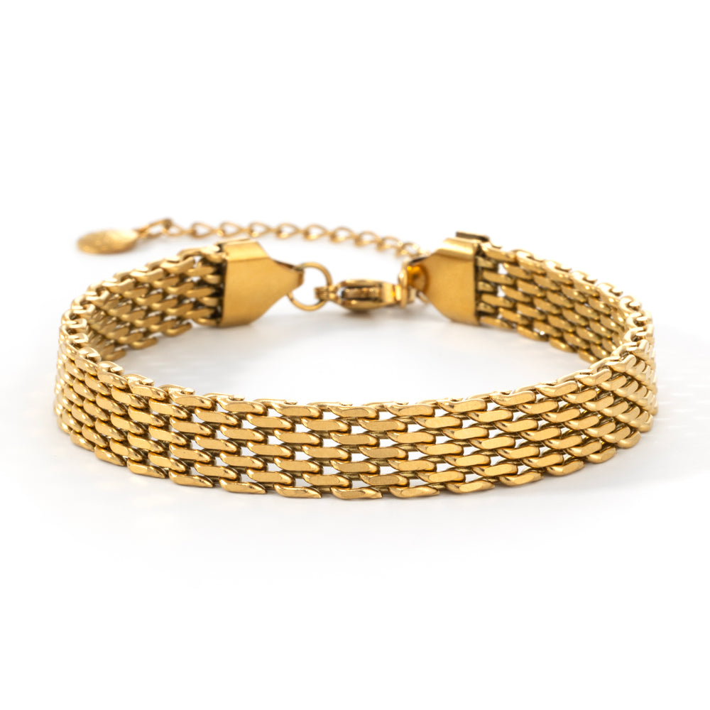 Panther Link Chain Bracelet - Gold / 6.5" + 2"