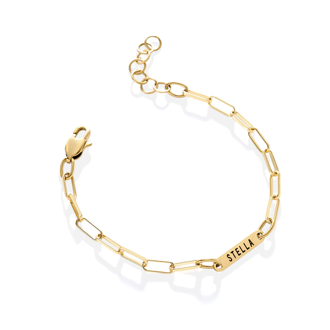 Büroklammer-Armband mit Namen