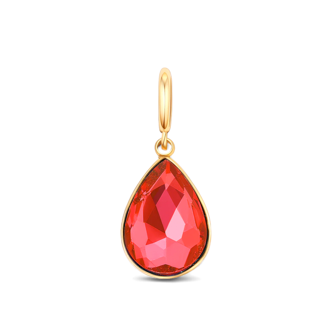Teardrop Birthstone Charm