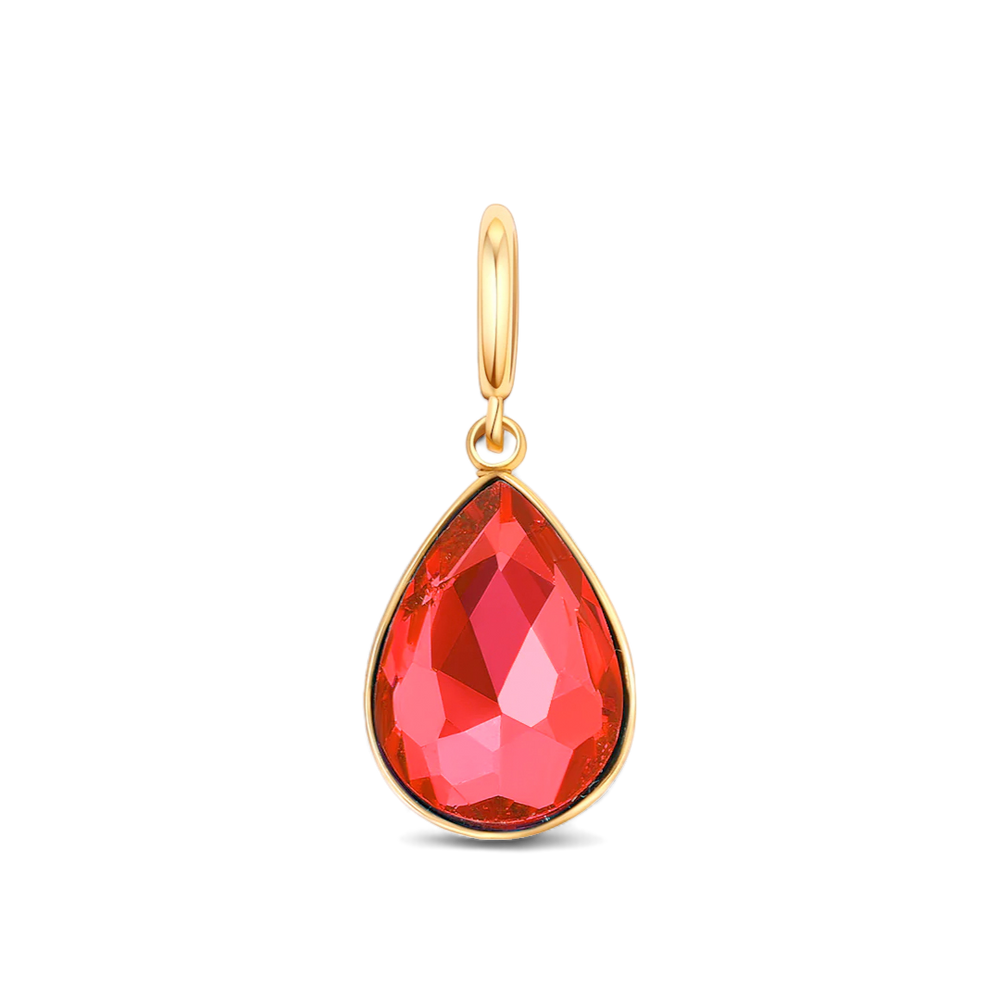 Teardrop Birthstone Charm - January / Charm Only