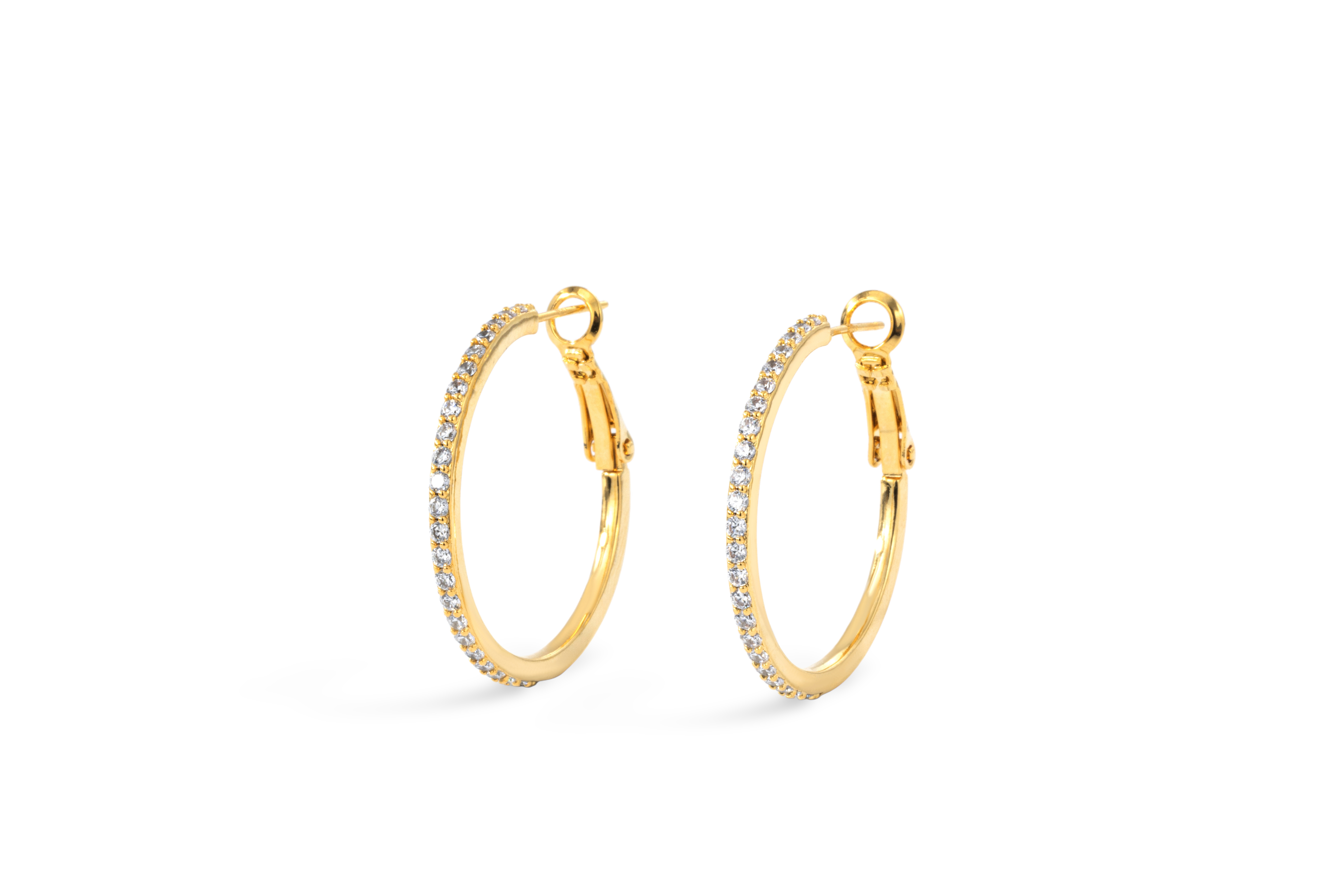 Pave Hoop Earrings