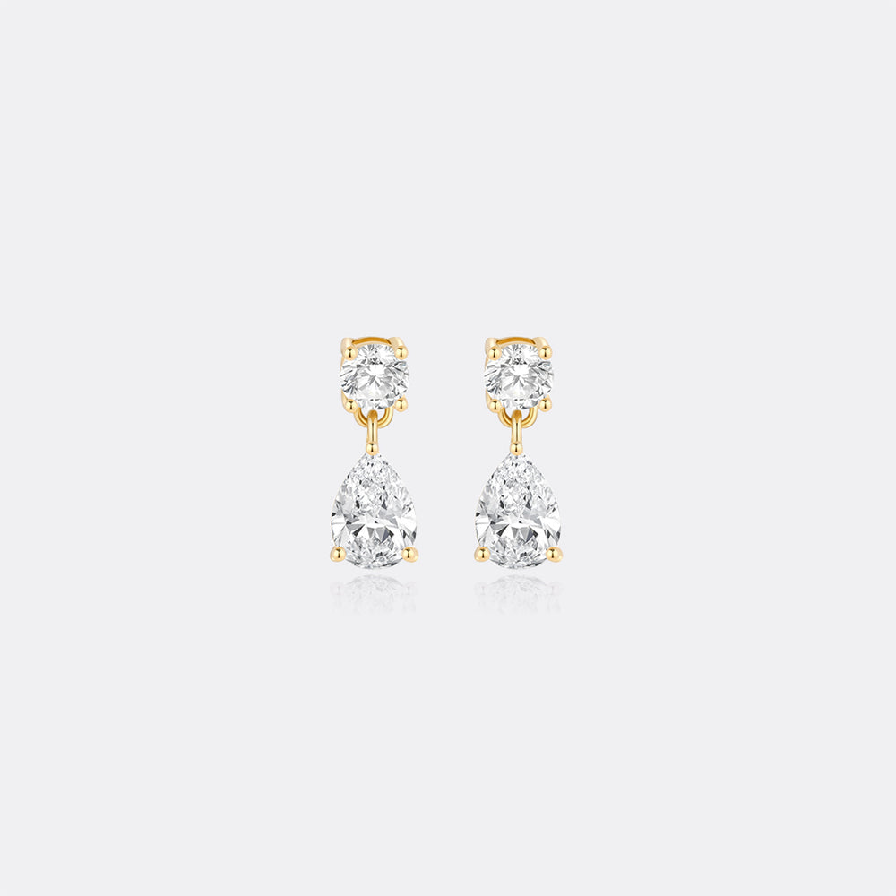 Pear Drop Earrings - Gold