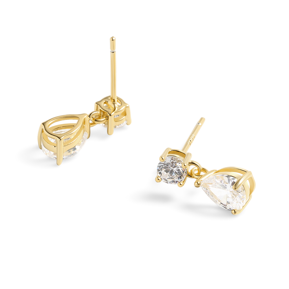 Pear Drop Earrings - Gold