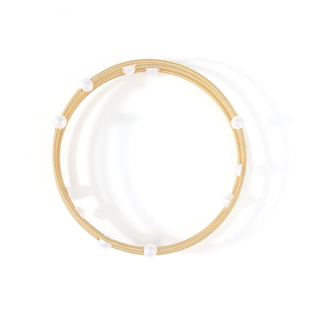 Pearl Wrap Bracelet - Gold