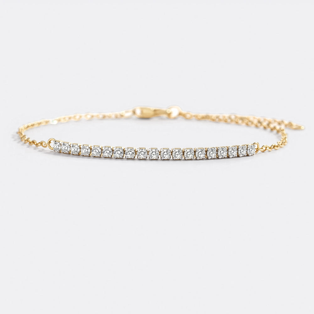 diamond bar bracelet gold chain