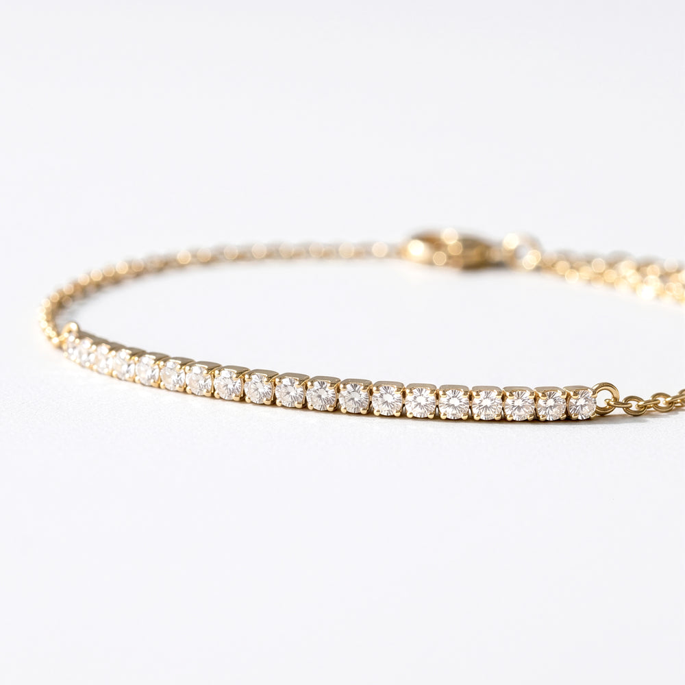 diamond bar bracelet gold chain