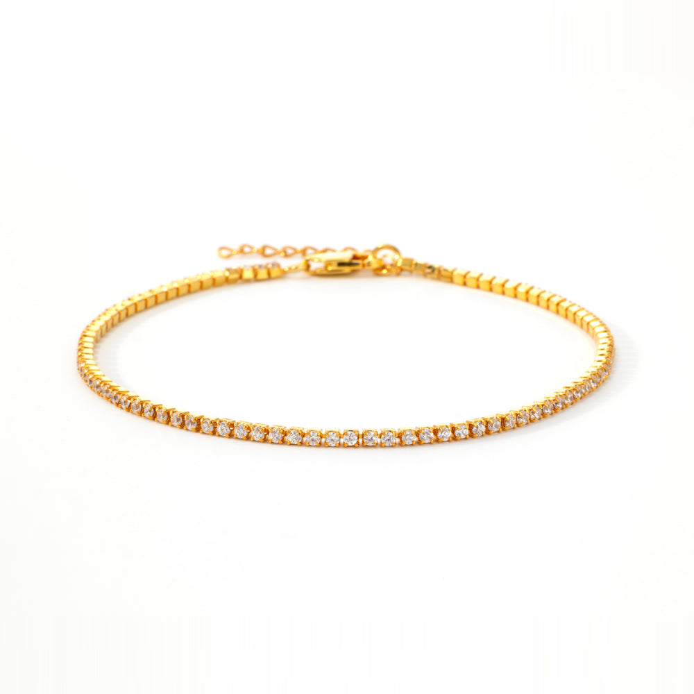 Petite Tennis Bracelet - Gold / 6.5"+1"