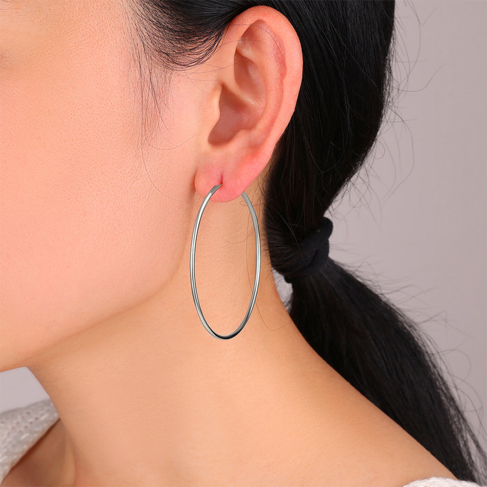 Endlose Creolen - Sterling Silver / 30MM