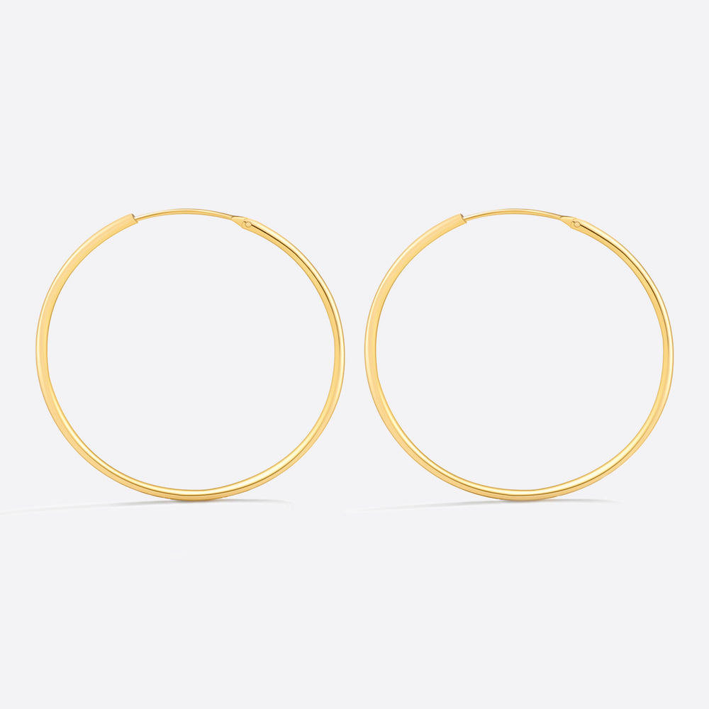 Endlose Creolen - 18k Gold Over Sterling Silver / 30MM
