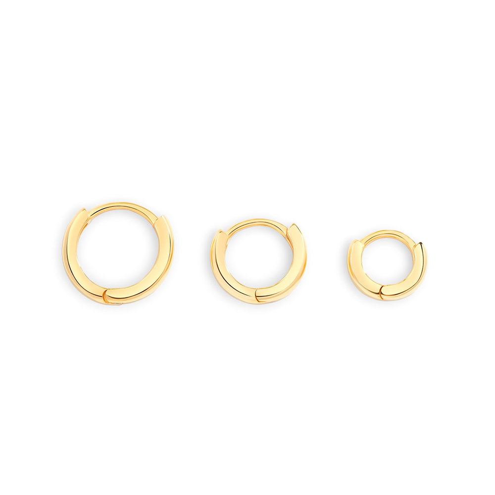 Dainty Huggie Hoop Earrings - Gold / 6mm