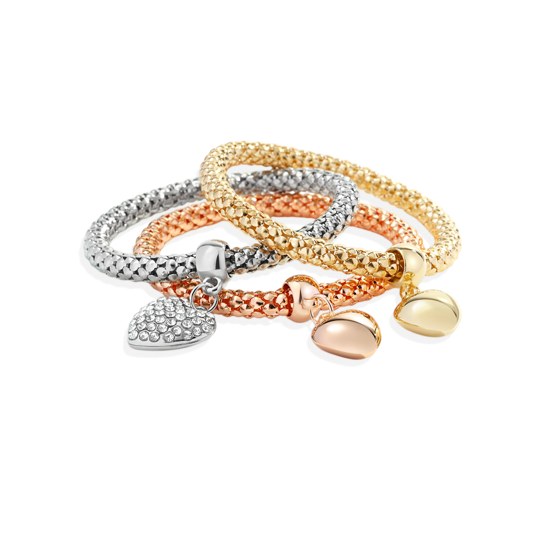 Solide Herzen Metallarmband