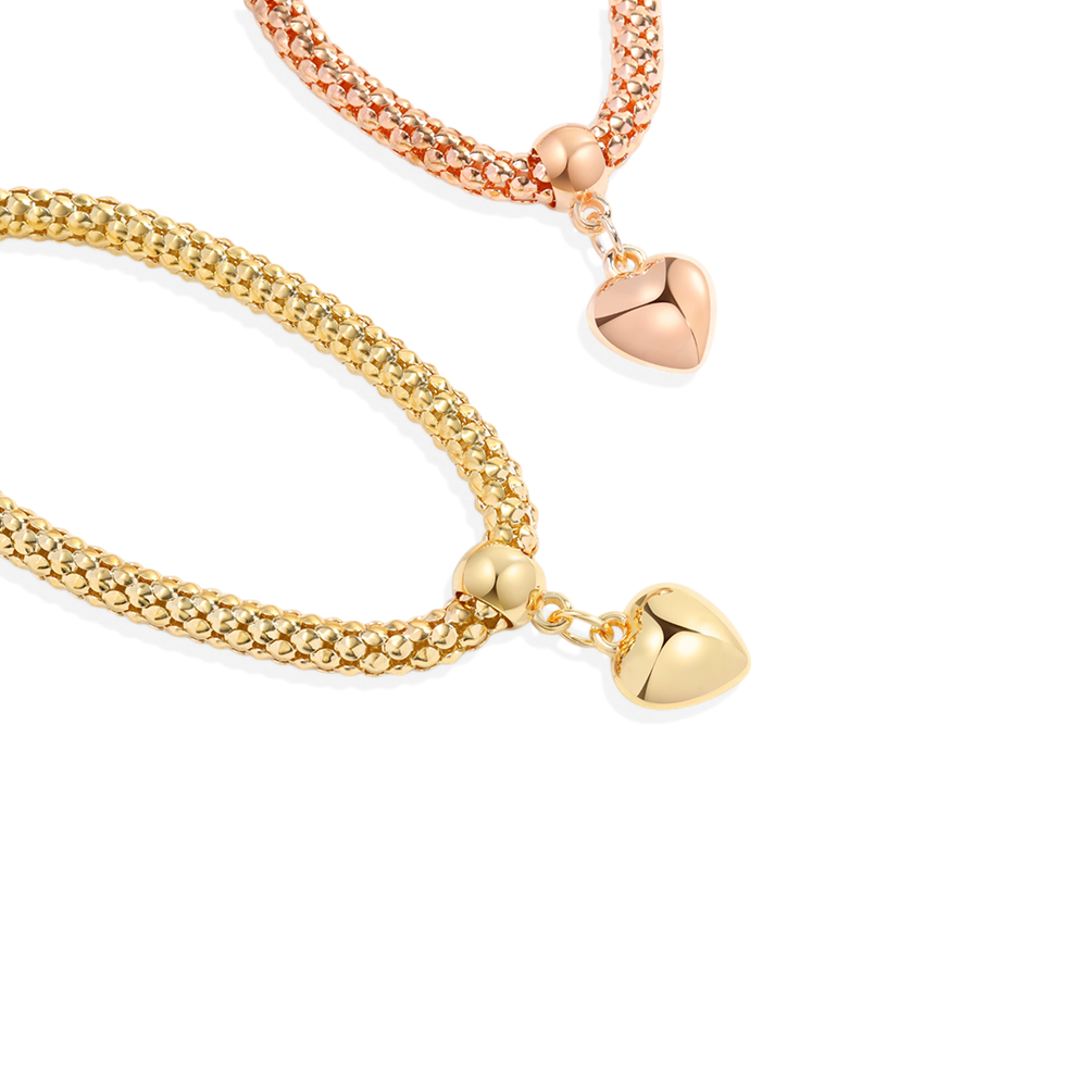 Solide Herzen Metallarmband - 3er-Set