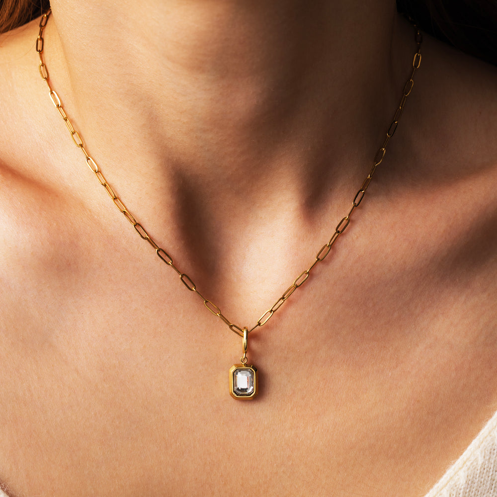 Sophia Baguette Necklace - Gold
