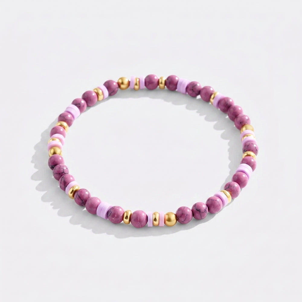 Stacking Birthstone Beaded Bracelet - June Alexandrite / 7.5"