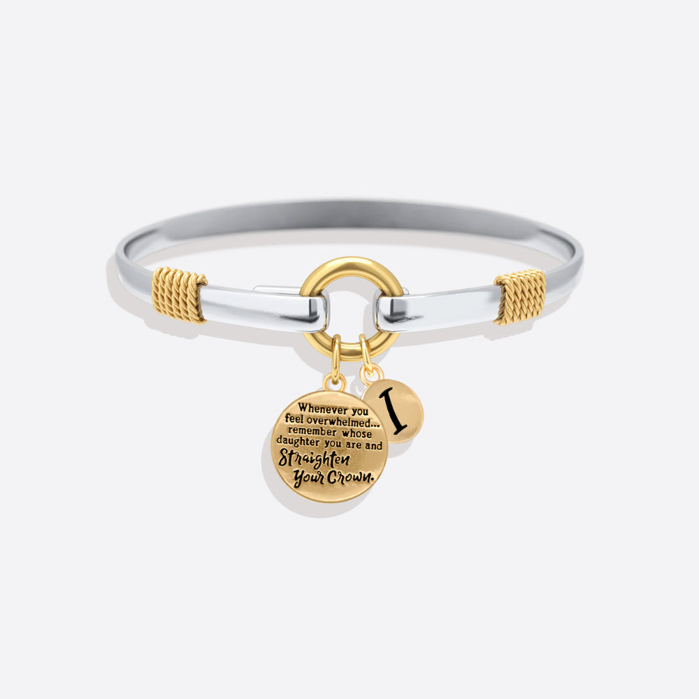 Begradigen Sie Ihre Krone – zweifarbiges Bettelarmband - Gold / ich