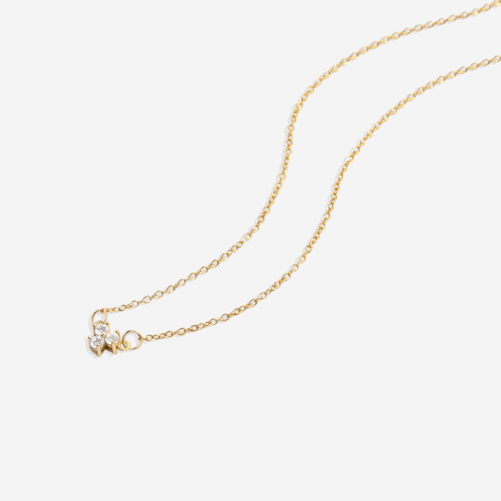 Trinity Diamond Pendant Necklace - Default Title