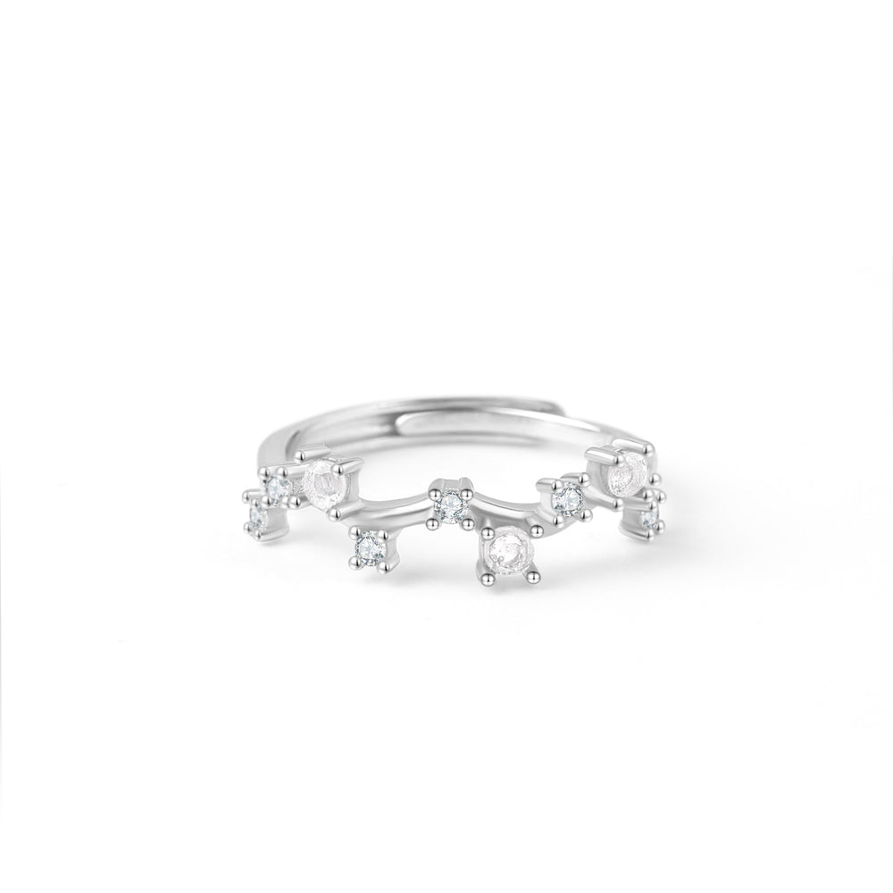 Moonstone Constellation Band - 925 Sterling Silver