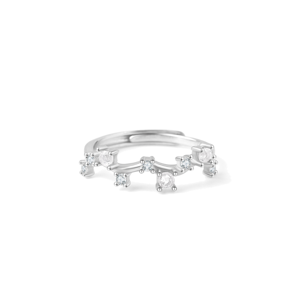 Moonstone Constellation Band - 925 Sterling Silver