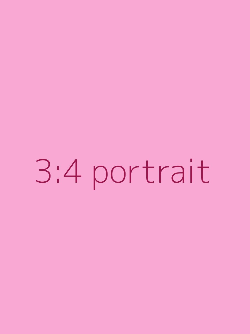 Pink background with '3:4 portrait' text