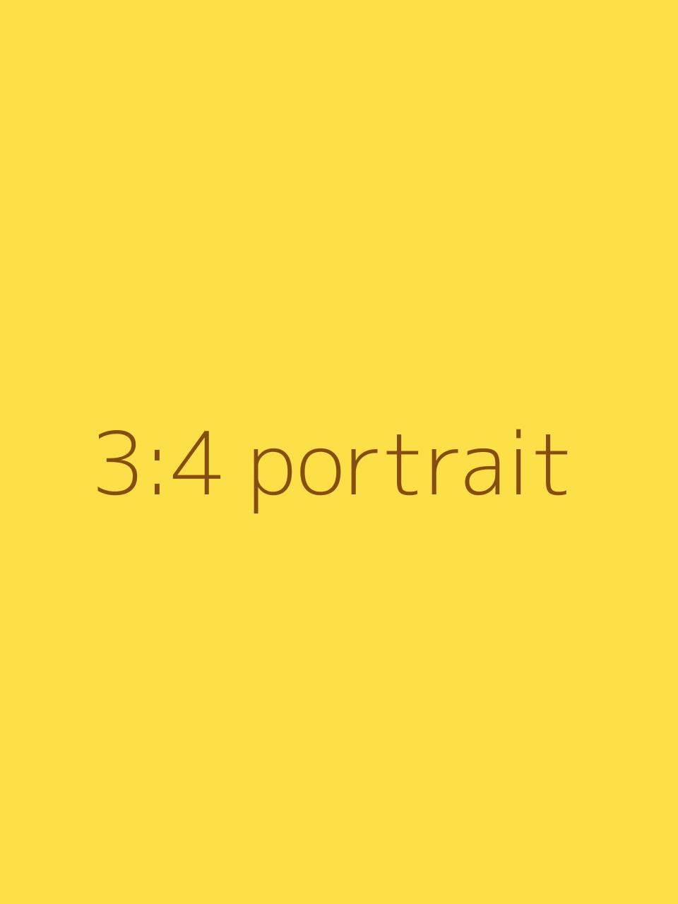 Yellow background with '3:4 portrait' text