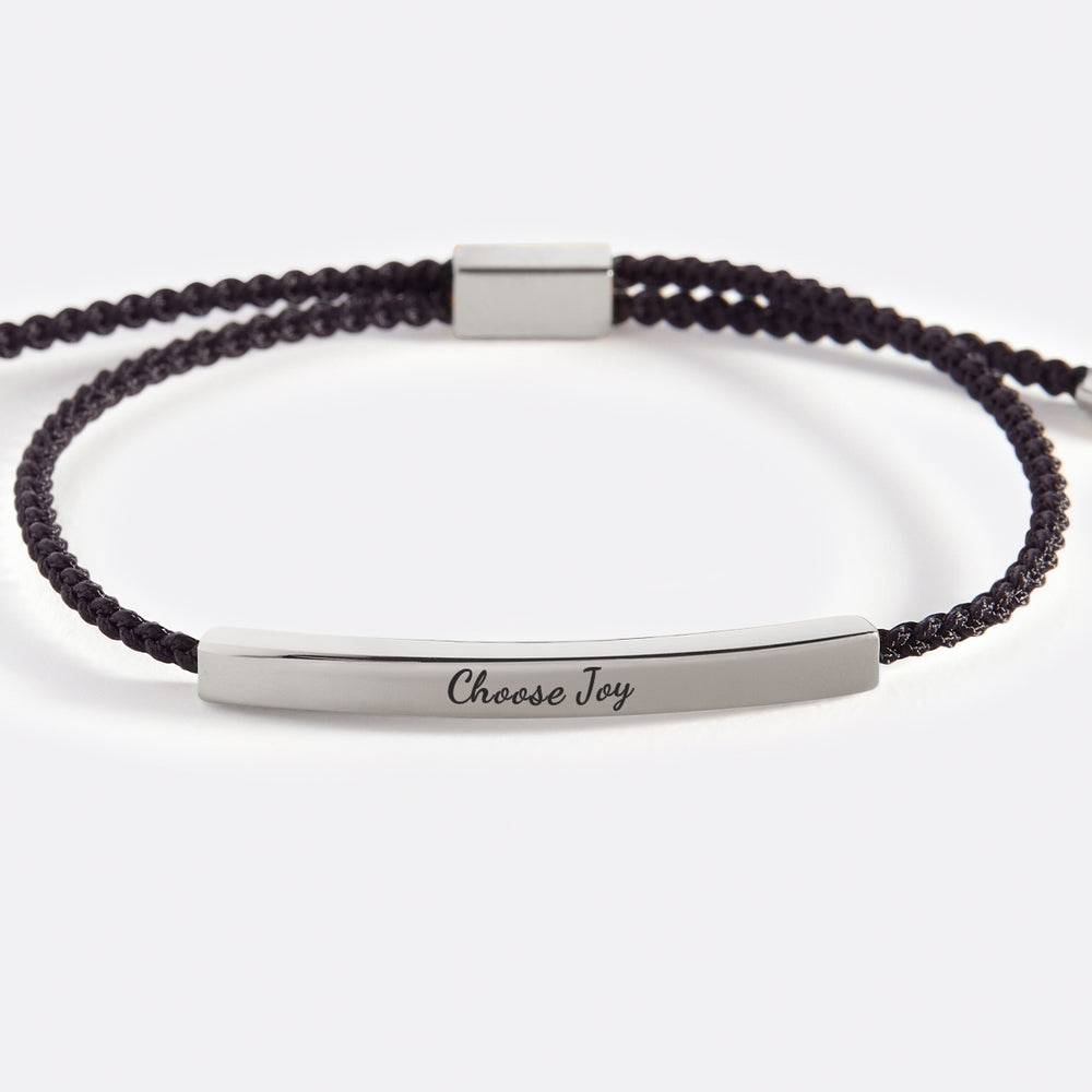 Choose Joy Inspire Bracelet - Silver / Pink