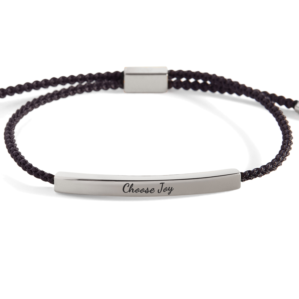 Choose Joy Inspire Bracelet - Silver / Pink