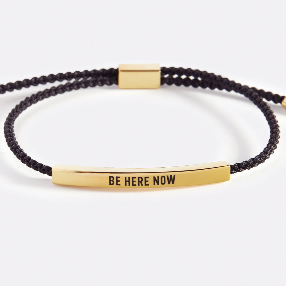 Be Here Now Inspire Bracelet - Gold / Lucky Red / Personalized