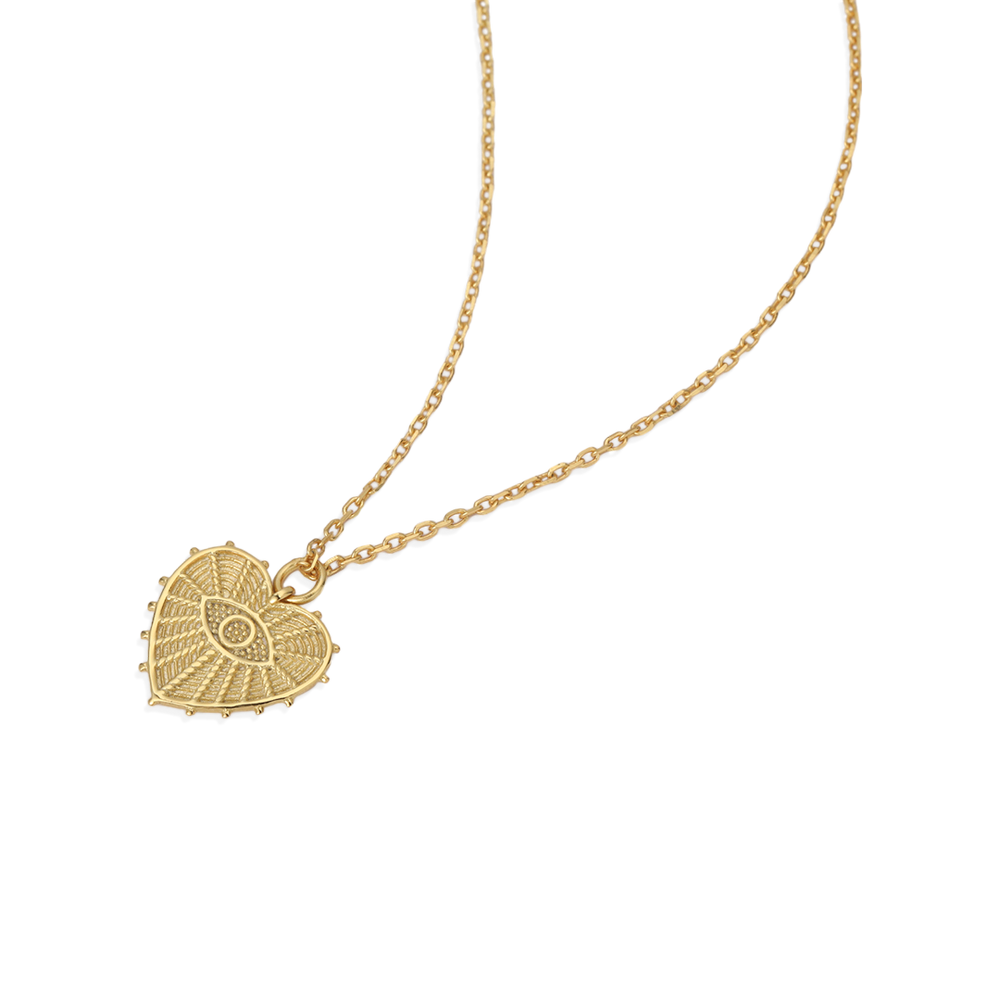 The Heart Sees All Pendant Necklace - 18k Gold Over Sterling Silver