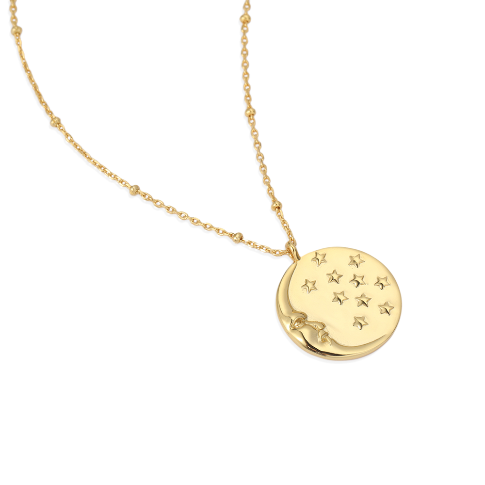 Starry Night Pendant Necklace - 18k Gold Over Sterling Silver