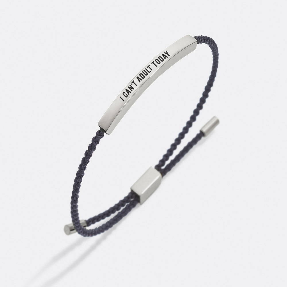 I Can't Adult Today Inspire Bracelet - Silver / Pink