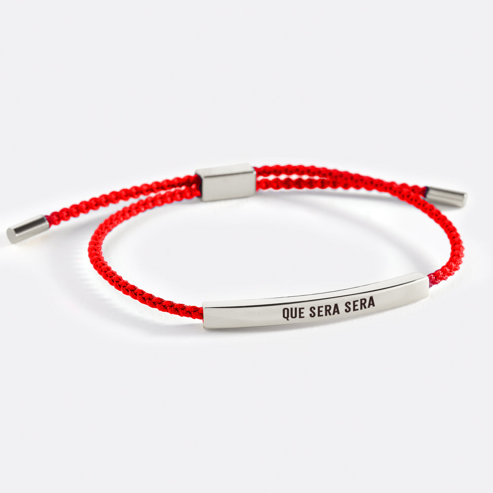 Que Sera Sera Inspire Bracelet - Silver / Lucky Red / Standard