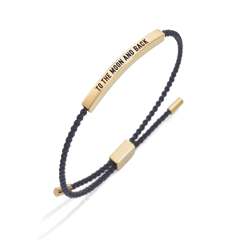 To The Moon And Back Inspire Bracelet - Gold / Pink / Personalized