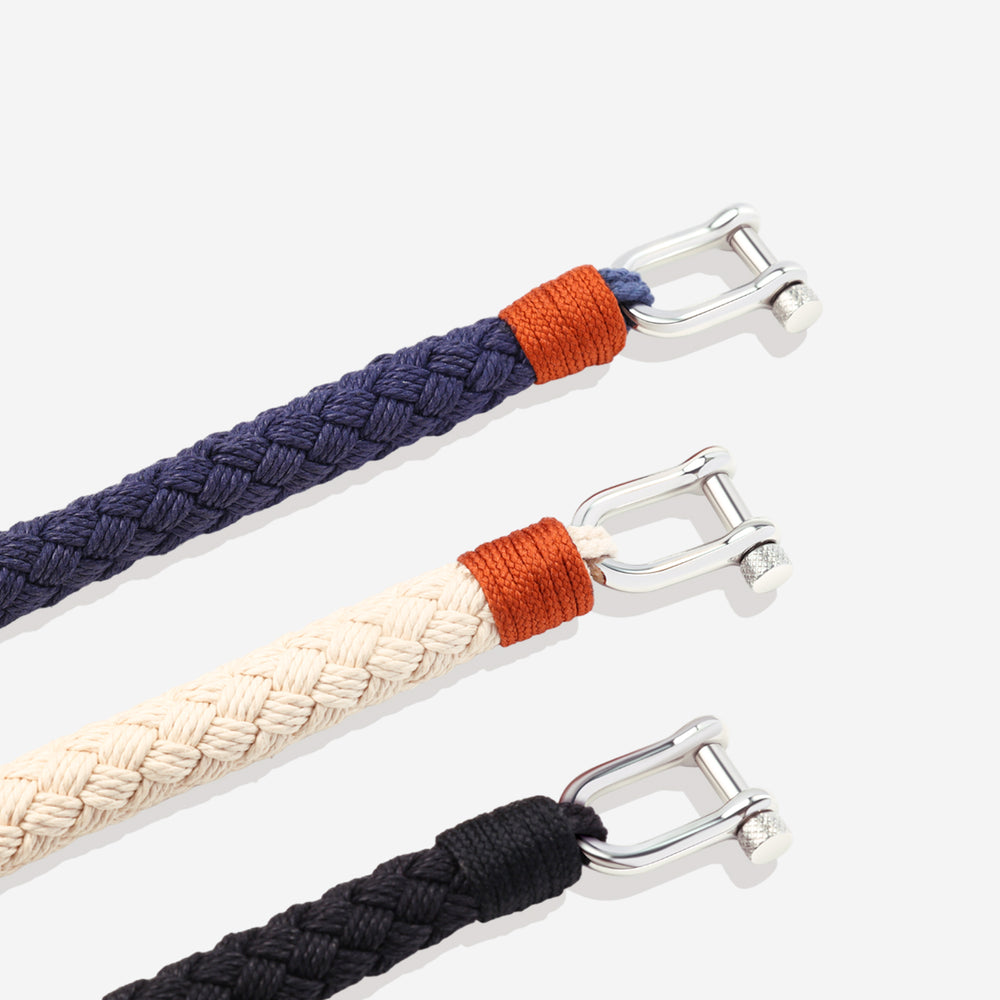 Anchor Braided Bracelet - Navy