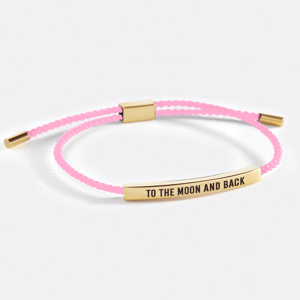 To The Moon And Back Inspire Bracelet - Gold / Pink / Standard