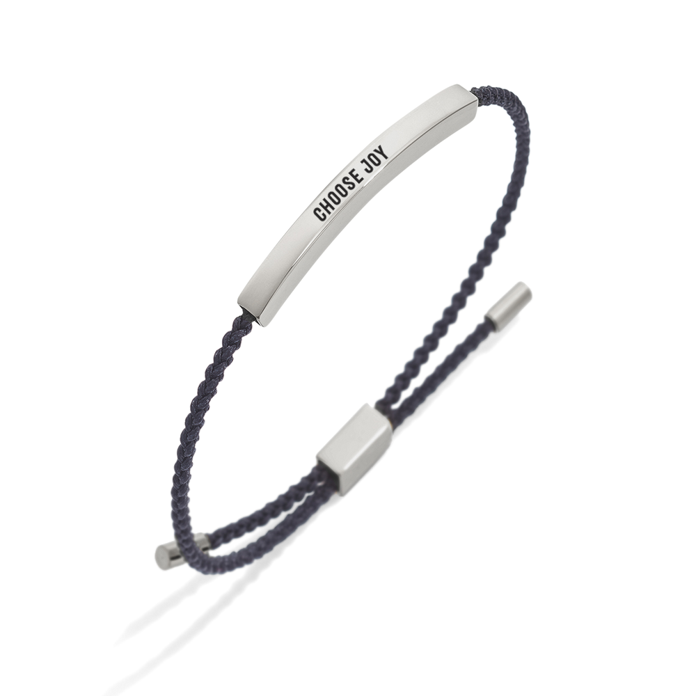 Choose Joy Inspire Bracelet - Silver / Midnight Black / Standard