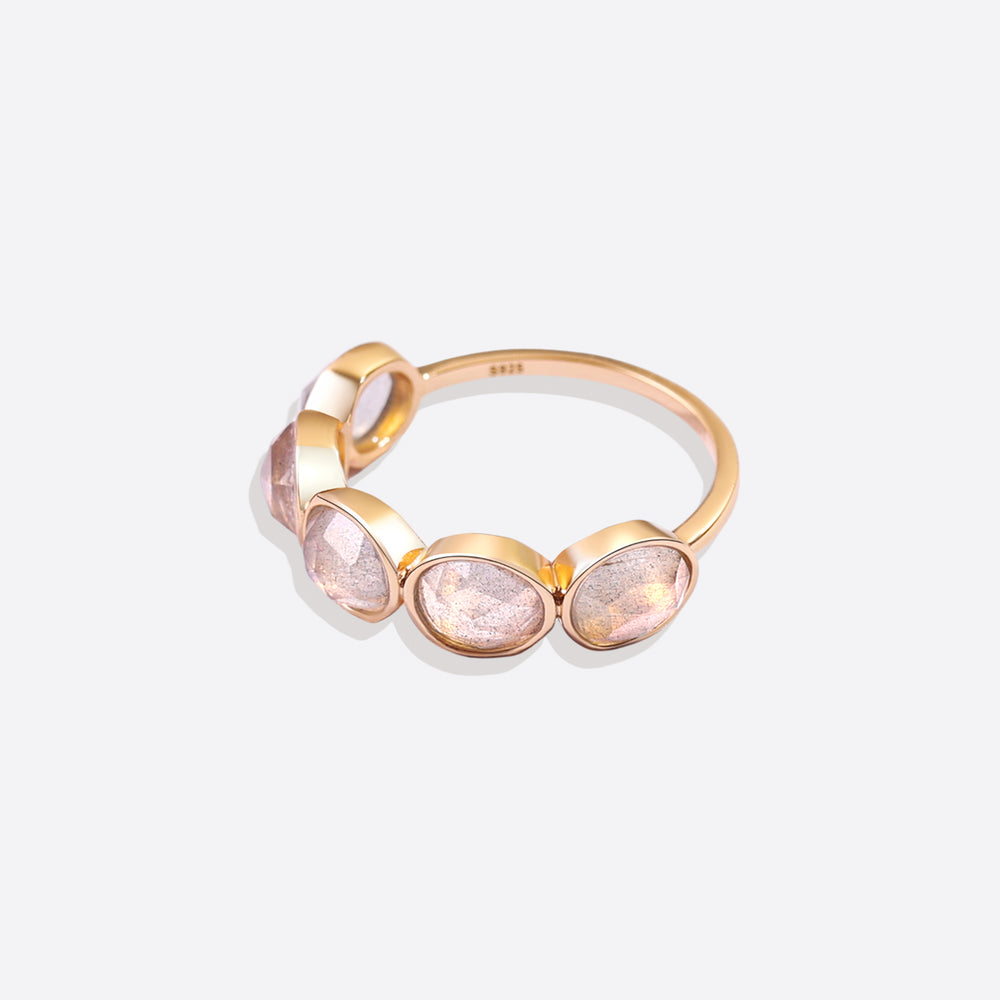 Rose-Cut Labradorite Ring - 5