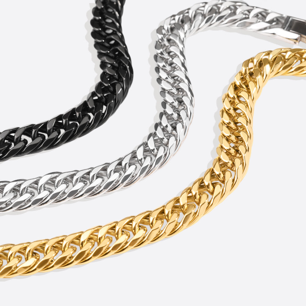 Men's Chunky Curb Link Bracelet - 18k Gold Plated