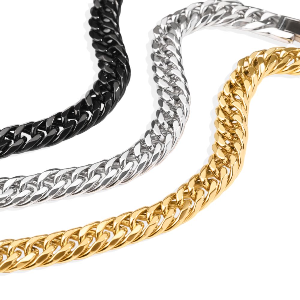 Men's Chunky Curb Link Bracelet - 18k Gold Plated