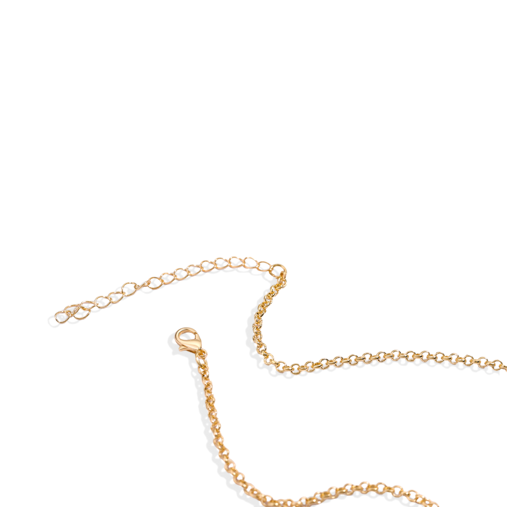 Flow Script Initial Necklace - 18k Gold Plated / A