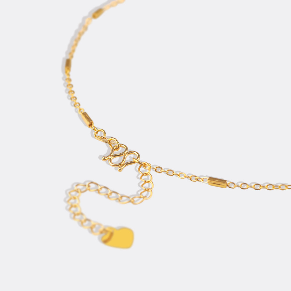 Balloon Heart with Paperclip Chain Necklace - Default Title