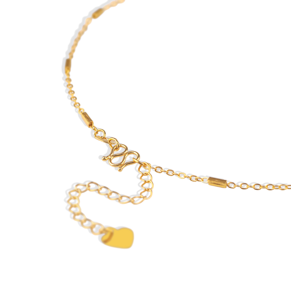 Balloon Heart with Paperclip Chain Necklace - Default Title