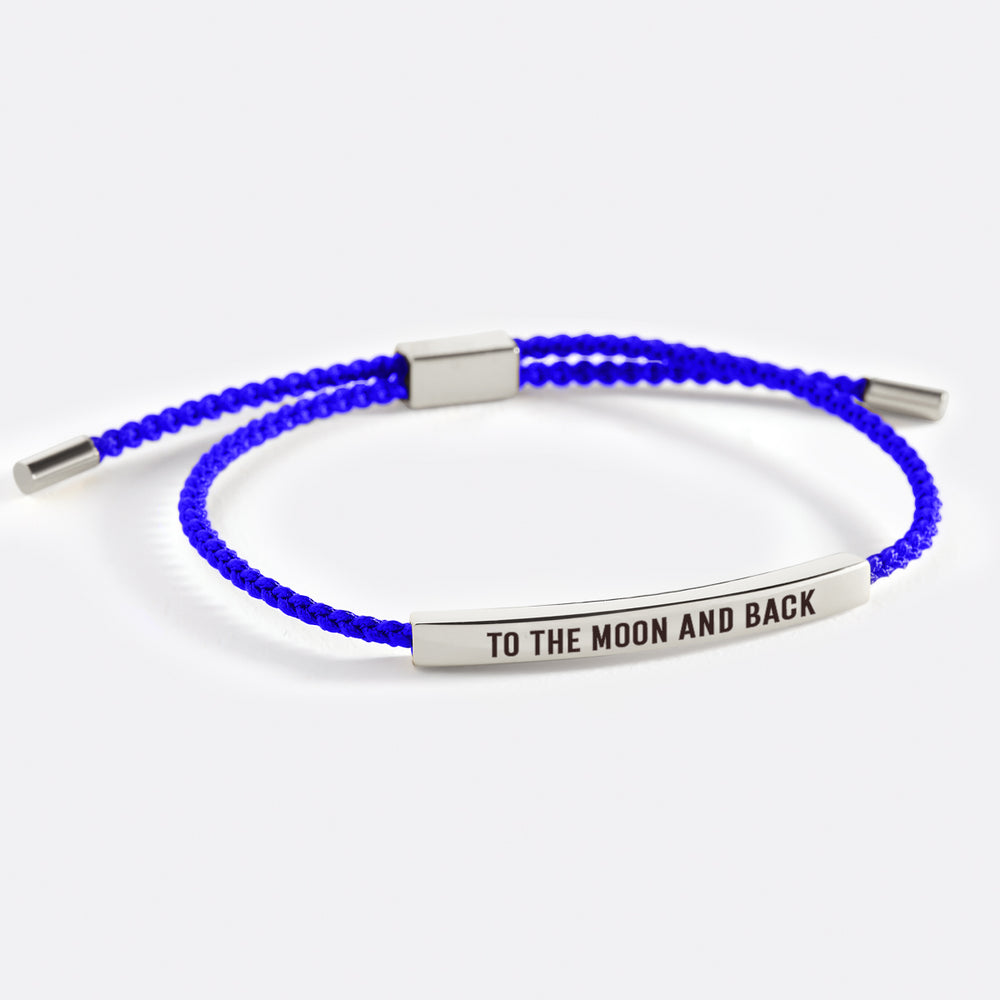 To The Moon And Back Inspire Bracelet - Silver / Royal Blue / Standard