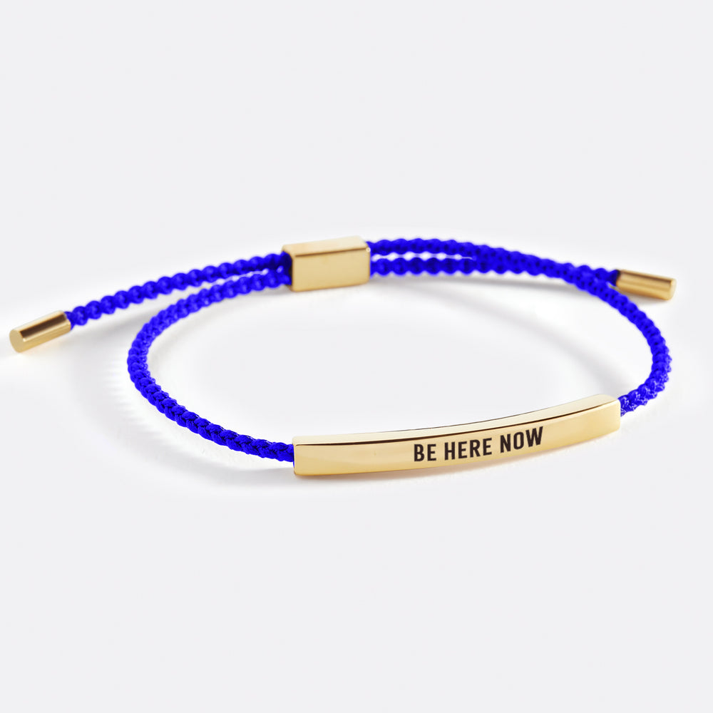 Be Here Now Inspire Bracelet - Gold / Royal Blue / Standard