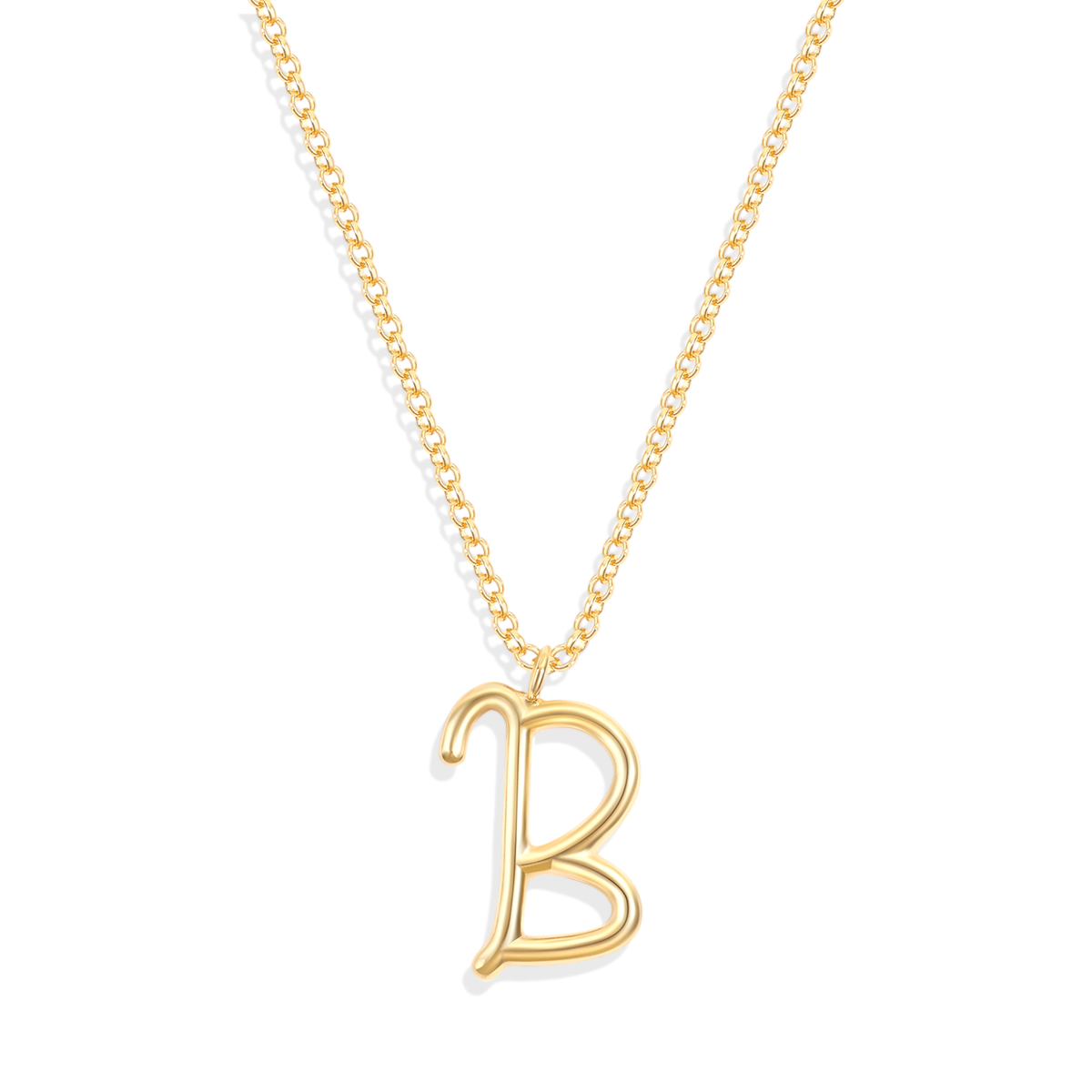 Flow Script Initial Necklace