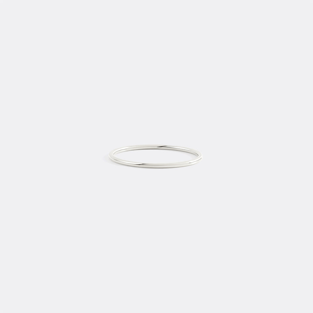 Silver ring on a white background