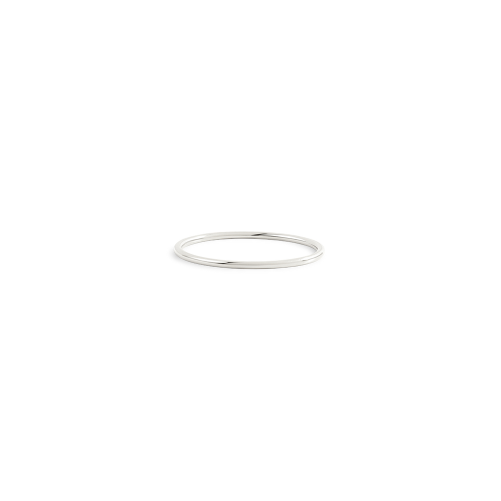 Silver ring on a white background