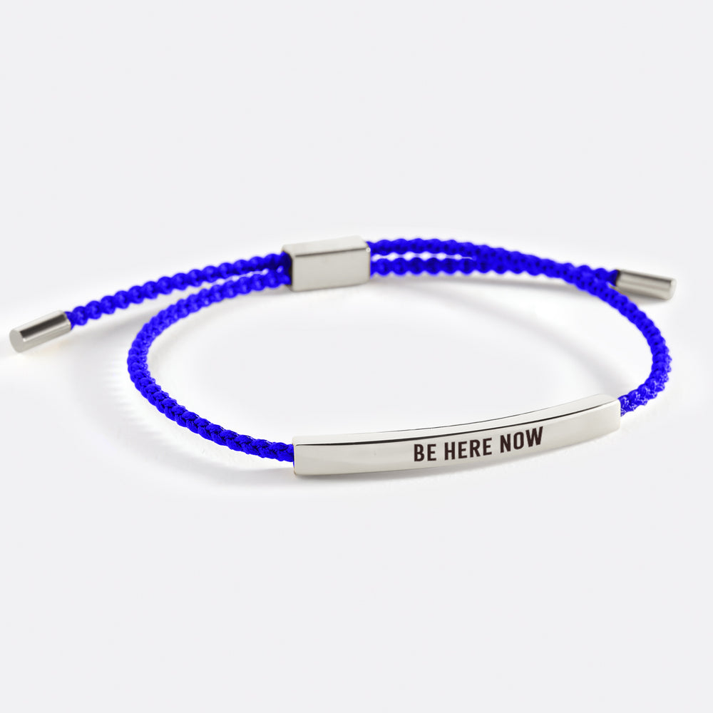 Be Here Now Inspire Bracelet - Silver / Royal Blue / Standard