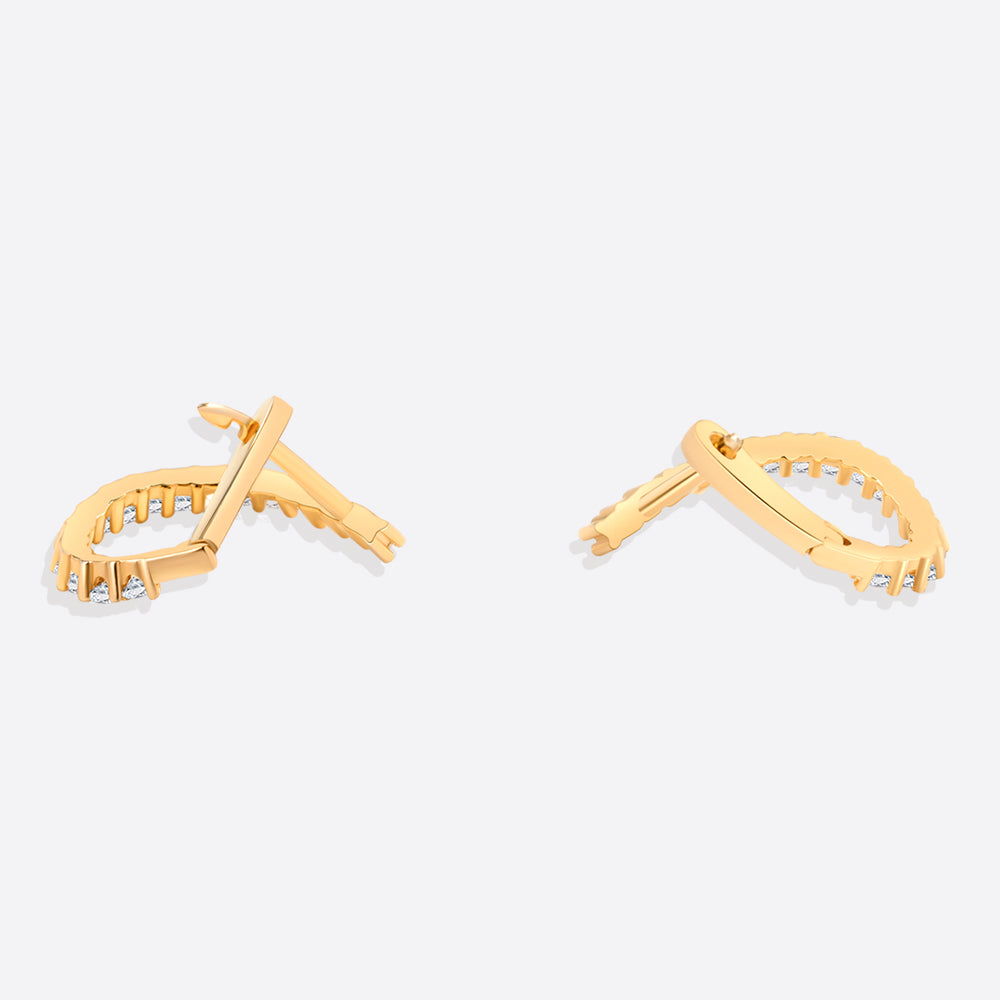 Pave Teardrop Twist Earrings - 18k Gold Over Sterling Silver